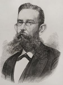 Portrait of Mariano Escobedo, (1826-1902), Mexican Army general and politician, 1878. Creator: Unknown