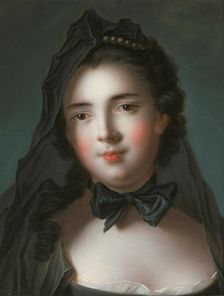 Portrait of Marie Charlotte de La Tour d'Auvergne, Princess of Beauvau (1729-1763) . Creator: Nattier, Jean-Marc (1685-1766)