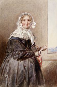 Portrait of Marie-Amélie, Queen of France, mid 19th century. Artist: Aleksandr Pavlovich Bryulov