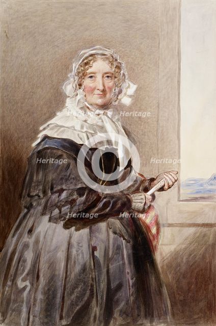Portrait of Marie-Amélie, Queen of France, mid 19th century. Artist: Aleksandr Pavlovich Bryulov.