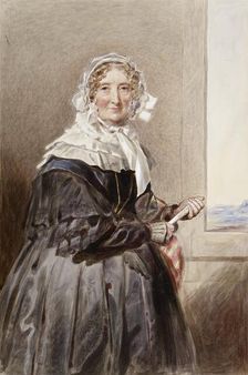 Portrait of Marie-Amélie, Queen of France, mid 19th century. Artist: Aleksandr Pavlovich Bryulov