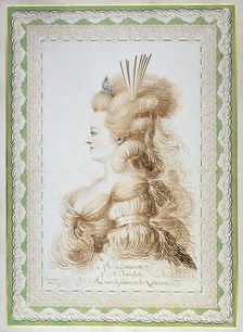 Portrait of Marie Antoinette (1755-1793), Archduchess of Austria and Queen of France..., 1780. Creator: Bernard, Jean-Joseph (1740-1809)