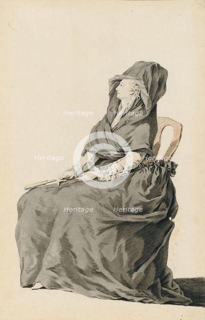 Portrait of Marie Antoinette during her trial, 1793. Artist: Anonymous  