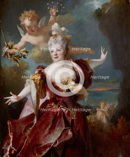 Portrait of Marie Anne de Châteauneuf , called Mademoiselle Duclos, in the role of Ariadne, ca 1712. Artist: Largillière, Nicolas, de (1656-1746)