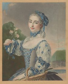 Portrait of Marie Anne de Cupis de Camargo (1710-1770), c. 1745. Creator: Nattier, Jean-Marc (1685-1766)
