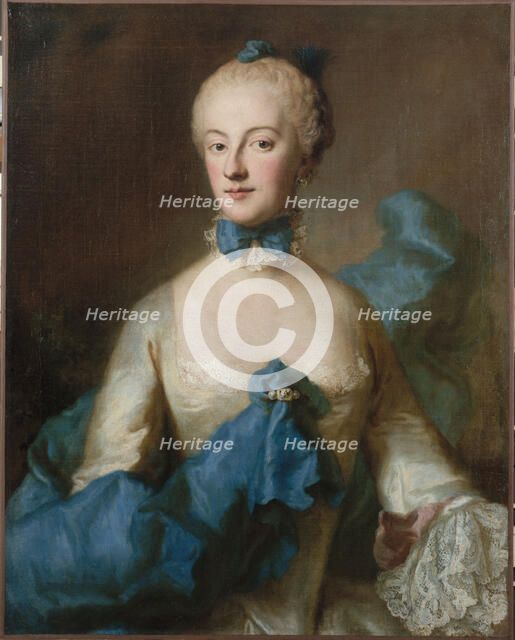 Portrait of Marie-Anne-Josèphe de Bavaria, Margravine de Baden (1734-1776), c1750. Creator: Georg Desmarees.