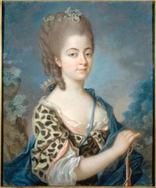 Portrait of Marie-Aurore de Saxe (1748-1821) as Diana, ca 1777. Creator: Labille-Guiard, Adélaïde (1749-1803)