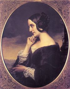 Portrait of Marie d’Agoult (1805-1876), 1843. Artist: Lehmann, Henri (1814-1882)