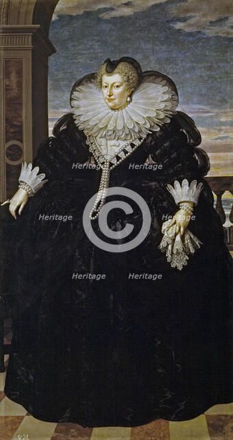 Portrait of Marie de Médici (1575-1642). Artist: Pourbus, Frans, the Younger (1569-1622)