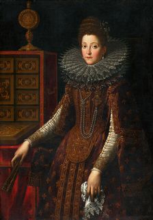 Portrait of Marie de Médici (1575-1642), before 1600. Creator: Santi di Tito (1536-1603)
