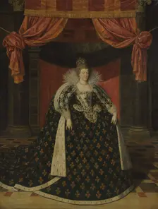 Portrait of Marie de Médicis (1575-1642), Queen of France, in Robes of State, c.1610. Creator: Frans Pourbus the Younger