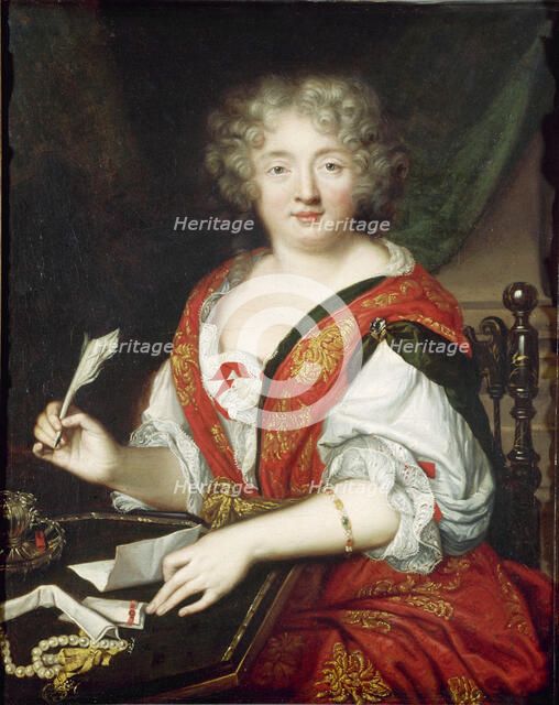 Portrait of Marie de Rabutin-Chantal, Marquise de Sévigné (1626-1696) , c. 1680. Creator: Anonymous.