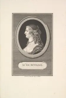Portrait of Marie de Rabutin, Mise de Sévigné, 1802. Creator: Augustin de Saint-Aubin