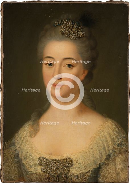 Portrait of Marie Friederike Caroline von Geispigheim, c1745-1755.  Creator: German (Hessian?) Master around 1750.