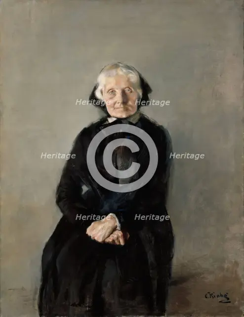 Portrait of Marie Krohg, the Artist's Aunt, probably 1889. Creator: Christian Krohg.