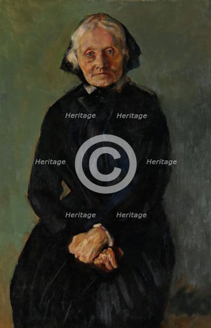 Portrait of Marie Krohg, the Artist's Aunt, probably 1918. Creator: Christian Krohg.