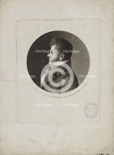 Portrait of Marie-Henri Beyle, dit Stendhal (1783-1842) . Creator: Quenedey, Edmé (1756-1830).