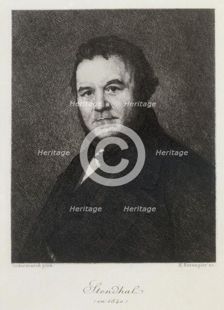 Portrait of Marie-Henri Beyle, dit Stendhal (1783-1842) in 1840 . Creator: Bérengier, Henri (1880-1943).