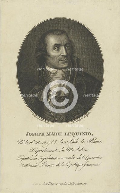 Portrait of Marie Joseph Lequinio (1755-1814) , 1795-1799. Creator: Bonneville, François (active 1787-1802).