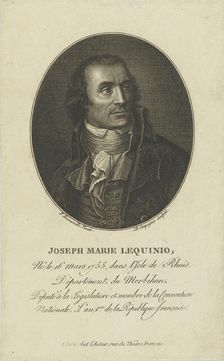 Portrait of Marie Joseph Lequinio (1755-1814) , 1795-1799. Creator: Bonneville, François (active 1787-1802)