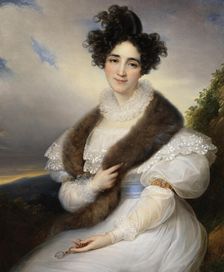 Portrait of Marie-Joséphine-Emilie Lafont-Porcher, c. 1827. Creator: Kinson, François-Joseph (1770-1839)