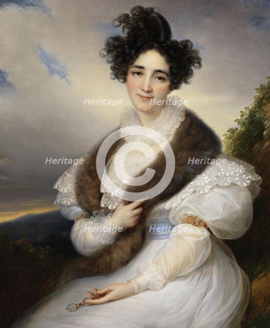 Portrait of Marie-Joséphine-Emilie Lafont-Porcher, c. 1827. Creator: Kinson, François-Joseph (1770-1839).