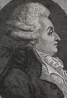 Portrait of Marie-Jean Hérault de Séchelles (1759-1794), French judge and politician, 1876. Creator: Pannemaker