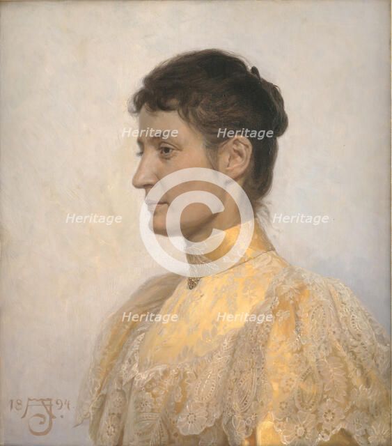 Portrait of Marie Oppermann, 1894. Creator: August Jerndorff.