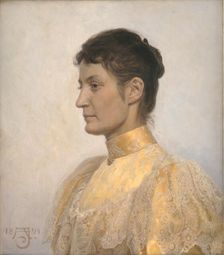 Portrait of Marie Oppermann, 1894. Creator: August Jerndorff