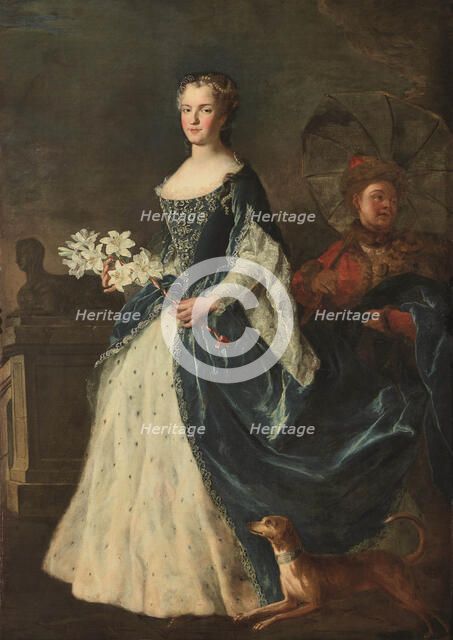 Portrait of Marie Leszczynska, Queen of France (1703-1768), 1725. Creator: Belle, Alexis Simon (1674-1734).