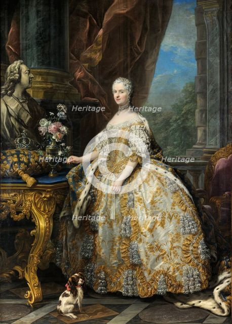 Portrait of Marie Leszczynska, Queen of France (1703-1768), 1747. Artist: Van Loo, Carle (1705-1765)