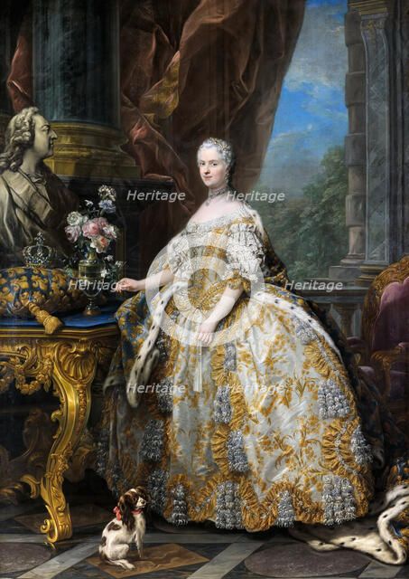Portrait of Marie Leszczynska, Queen of France (1703-1768). Artist: Van Loo, Carle (1705-1765)