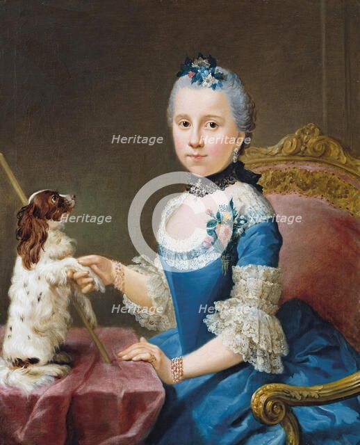 Portrait of Marie Sophie Friedericke von Holzhausen, c1758. Creator: Johann Georg Ziesenis.