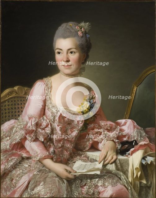 Portrait of Marie-Suzanne Giroust, Madame Roslin (1734-1772), 1770. Artist: Roslin, Alexander (1718-1793)