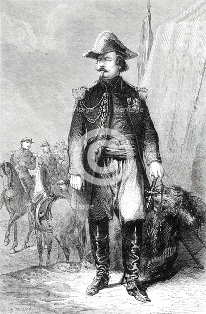 Portrait of Marshal Canrobert, for the Gallery of Versailles, painted by M. Beaucé, 1860. Creator: Unknown.