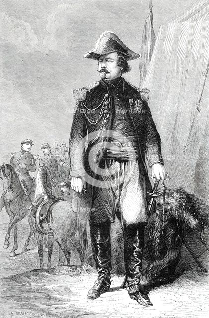 Portrait of Marshal Canrobert, for the Gallery of Versailles, painted by M. Beaucé, 1860. Creator: Unknown.
