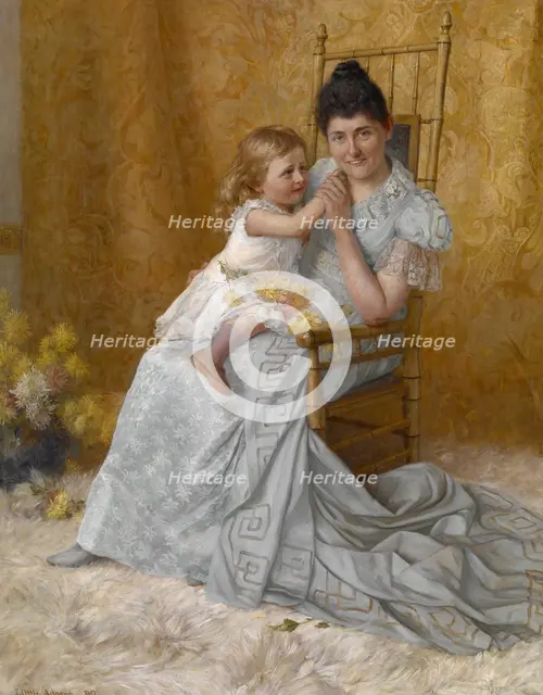 Portrait of Martha Wysor Marsh and Son John Edwin, 1892. Creator: John Ottis Adams.