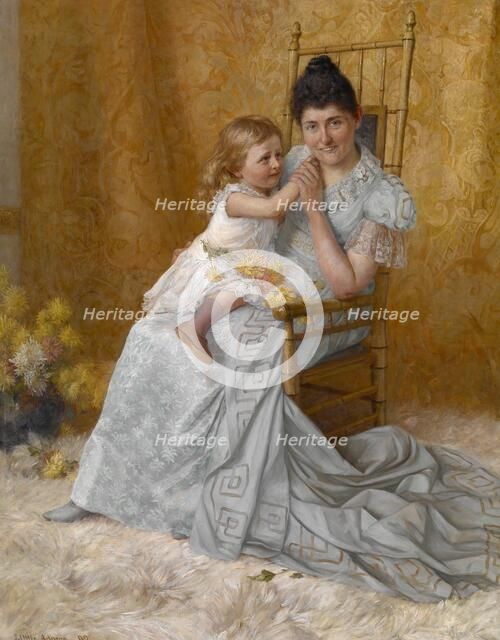 Portrait of Martha Wysor Marsh and Son John Edwin, 1892. Creator: John Ottis Adams.