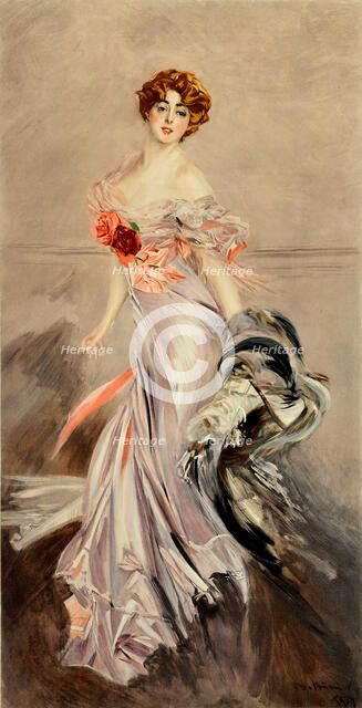 Portrait of Marthe Régnier (1880-1967), 1907. Creator: Boldini, Giovanni (1842-1931).