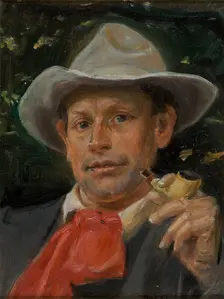 Portrait of Martin Andersen Nexø. Artist: Ancher, Michael (1849-1927)