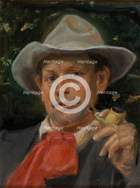 Portrait of Martin Andersen Nexø. Artist: Ancher, Michael (1849-1927)