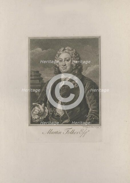 Portrait of Martin Folkes (1690-1754) , 1742. Creator: Hogarth, William (1697-1764).