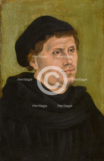 Portrait of Martin Luther (1483-1546), 1517. Creator: Cranach, Lucas, the Elder (1472-1553).