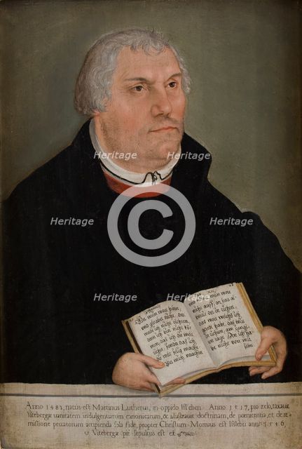 Portrait of Martin Luther (1483-1586), 16th century. Creator: Lucas Cranach the Younger.