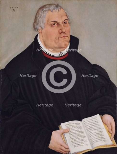 Portrait of Martin Luther, 1559. Creator: Lucas Cranach the Younger.