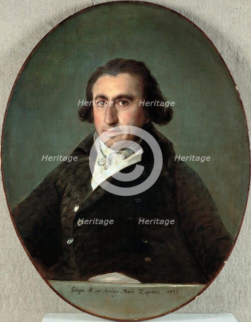 Portrait of Martín Zapater, 1797. Artist: Goya, Francisco, de (1746-1828)