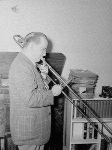 Portrait of Marty Emerson in his home, Washington, D.C., 1938. Creator: William Paul Gottlieb