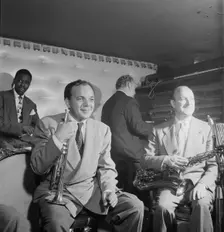 Portrait of Marty Marsala and Bud Freeman, 1938. Creator: William Paul Gottlieb