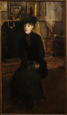 Portrait of Mary Cassat (1845-1926), painter, 1885. Creator: Jacques Emile Blanche