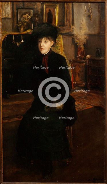 Portrait of Mary Cassat (1845-1926), painter, 1885. Creator: Jacques Emile Blanche.